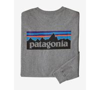 T-shirt Patagonia P-6 Logo manche longue gris clair - S