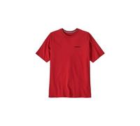 T shirt patagonia p 6 logo responsibili tee rouge homme