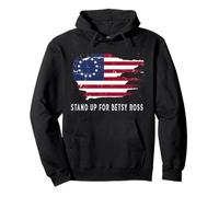 T-Shirt Patriotique 1776 Respect Le Drapeau Debout pour Betsy Ross Sweat à Capuche