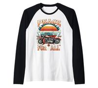 T-Shirt Peace to All Riders Ride for Unity & Brotherhood Freedom Manche Raglan