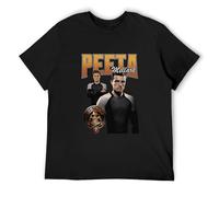 T-Shirt Peeta Mellark Duo Adult Short Sleeve T Shirts Sci-FI Movie Graphic Tees T-Shirt Black M