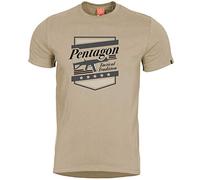 Pentagon Ageron A.C.R. T-Shirt Homme Coton Décontracté Extérieure Randonnée Kaki