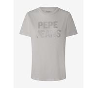 T-shirt Pepe Jeans Niko manche courte blanc cassé gris femme - XS