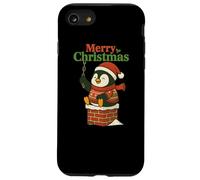 T-Shirt Père Noël Drôle Pooping Down Chimney Pingouin Noël Coque pour iPhone SE (2020) / 7/8