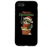 T-Shirt Père Noël Drôle Pooping Down Chimney Raton Laveur Coque pour iPhone SE (2020) / 7/8