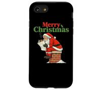 T-Shirt Père Noël Drôle Pooping Down Chimney Raton Laveur Coque pour iPhone SE (2020) / 7/8