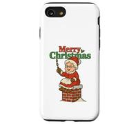 T-Shirt Père Noël Drôle Pooping Down Chimney Raton Laveur Coque pour iPhone SE (2020) / 7/8