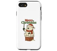 T-Shirt Père Noël Drôle Pooping Down Chimney Raton Laveur Coque pour iPhone SE (2020) / 7/8