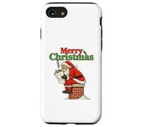 T-Shirt Père Noël Drôle Pooping Down Chimney Raton Laveur Coque pour iPhone SE (2020) / 7/8