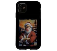 T-Shirt Père Noël Mona Lisa - Funny Grunge Christmas Art Tee Coque pour iPhone 11
