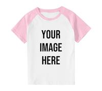 T-shirt personnalisé à manches courtes pour l'été - T-shirts imprimés avec photos et noms de texte - Chemisier unisexe personnalisé pour garçons et filles - Créez votre propre t-shirt pour enfants de