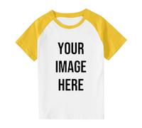 T-shirt personnalisé à manches courtes pour l'été - T-shirts imprimés avec photos et noms de texte - Chemisier unisexe personnalisé pour garçons et filles - Créez votre propre t-shirt pour enfants de
