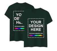 T-Shirt Personnalisé avec Votre Image pour Hommes et Femmes, Personnalisation à la Demande (FR/ES, Alpha/Lettres, L, Taille Normale, Taille Normale, motif14)