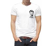 T Shirt personnalisé Chanteur Johnny hallyday Rock Twist N050 (XS, Blanc)