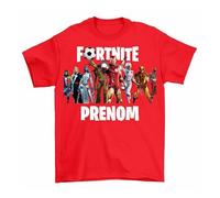 T-Shirt Personnalisé Marvel Fortnite Kids Texte Prénom T-Shirt Imprimé Tee Shirt Enfants