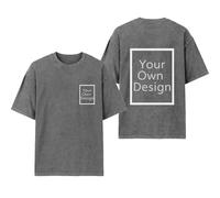 T-shirt personnalisé pour homme avec n'importe quel texte ou logo, chemise décontractée à manches courtes personnalisée sur le devant et le dos, haut respirant et col rond pour le travail, l'équipe