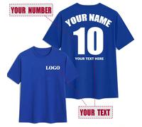 T-shirt personnalisé pour hommes, entrez votre numéro porte-bonheur, entrez votre nom/nom d'équipe/texte, choisissez votre couleur de texte préférée, numéro de maillot personnalisé, cadeau de fête, ca