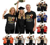 T-shirt personnalisé pour les sortants d'école 2026 avec nom/texte et année de remise de diplôme de e 2026 Cadeau d'adieu T-shirt Top The Next Chapter Awaits Tee, multicolore, Taille unique