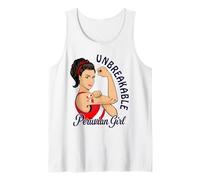 T-Shirt péruvien pour Fille - Drapeau Latina du Pérou - pour Filles et Femmes Débardeur