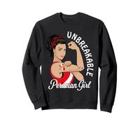T-Shirt péruvien pour Fille - Drapeau Latina du Pérou - pour Filles et Femmes Sweatshirt
