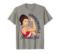 T-Shirt péruvien pour Fille - Drapeau Latina du Pérou - pour Filles et Femmes T-Shirt
