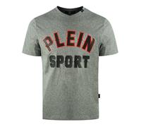 Plein Sport, Homme, Tops, Gris, Taille: S T-shirt en coton à manches courtes