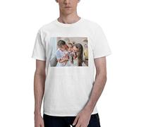 T-shirt Photo Personnalisé pour Homme, T-shirt en Coton Personnalisé pour Homme, T-shirt D'équipe Personnalisé avec Texte Photo, T-shirts Imprimés Photo pour l'anniversaire de la Fête des Pères