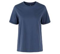 PIECES Pcria Ss Fold Up Solid Tee Noos Bc Femme T-shirt, Bleu Gris, S