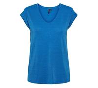 T-shirt - PIECES - Regular - Femme - Manches courtes - Bleu S
