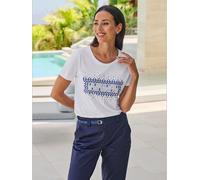 T-shirt pierres brillantes fantaisie - Rick Cardona - blanc BLANC 52