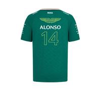 T-Shirt Pilote Fernando Alonso Aston Martin Officiel Formule 1 Homme Vert