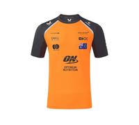 T-shirt pilote officiel McLaren F1 Team Oscar Piastri saison 2025, orange et gris, Autumn Glory / Phantom, L
