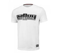 Pitbull T-shirt pour homme Pit Bull West Coast Coupe slim Classic Boxing Classique Col rond, Blanc., M