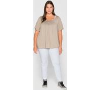 T-shirt plis creux tendance - Sheego - beige BEIGE 42/44