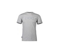 T shirt poc logo gris melange