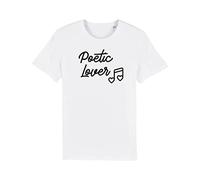 T-Shirt Poetit Lover - Humour et Rap, pour Poète De La Rue - XXL Gris CHINÉ - Tee Shirt Fan R&B Années 2000 Chanson Française