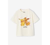 T-Shirt Pokémon Pikachu et Evoli fille écru 10A