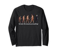 T-Shirt Politique « Go Back We Messed Up Trump Evolution » Manche Longue