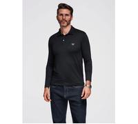 T-shirt polo à manches longues - Ombre - Pour Homme - Noir S