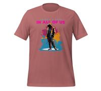 T-shirt pour adulte « There's a Hero in All of Us » de style urbain, mauve, XL