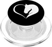 T-Shirt pour Amoureux des Chevaux avec cœur pour Filles, Mamans, Femmes PopSockets PopGrip pour MagSafe