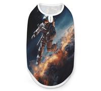 T-shirt pour chien Astronaute volant dans l'espace T-shirt respirant à séchage rapide pour animal domestique doux et extensible sans manches S