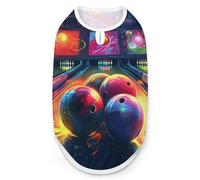 T-shirt pour chien avec balles de bowling à séchage rapide et respirant - T-shirt doux et extensible sans manches - L