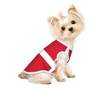 T-shirt pour chien avec drapeau danois - Doux et respirant - Facile à mettre et à enlever - Convient pour les petits animaux de compagnie