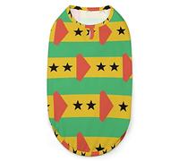 T-Shirt pour Chien avec Drapeau de Sao Tomé-et-Principe, débardeur Basique Respirant et Doux pour Chiot et Chat