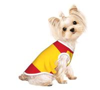 T-shirt pour chien avec drapeau espagnol - Doux et respirant - Facile à mettre et à enlever - Convient pour les petits animaux de compagnie