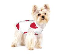 T-shirt pour chien avec drapeau japonais - En coton imprimé - Pour petits chiens, chiots et chats