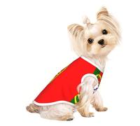 T-shirt pour chien avec drapeau portugais - Doux et respirant - Facile à mettre et à enlever - Convient pour les petits animaux de compagnie