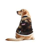 T-shirt pour chien avec fleurs et chiots - Vêtements pour chiens de grande et moyenne taille - Chemises confortables pour chien, parfaites pour un usage quotidien