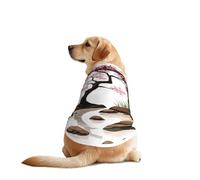 T-shirt pour chien avec motif fleurs roses - Vêtements pour chiens de grande et moyenne taille - Chemises confortables pour chien, parfaites pour un usage quotidien